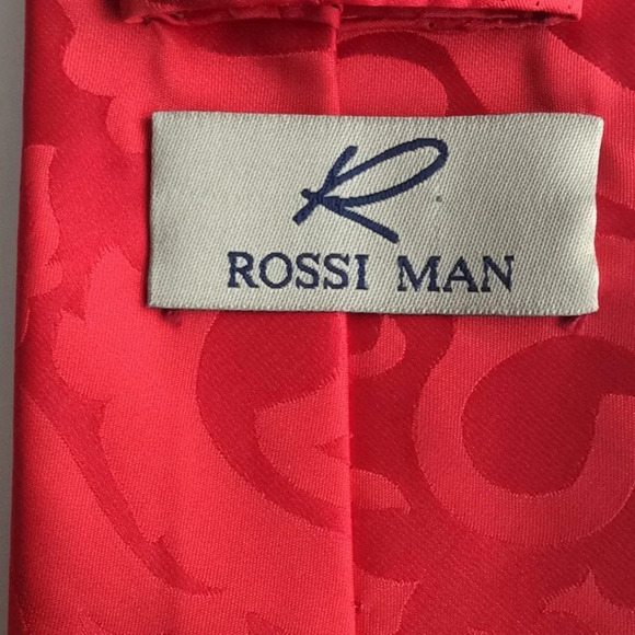 Rossi Man Red Paisley Tie & Handkerchief Set - Picture 4 of 10